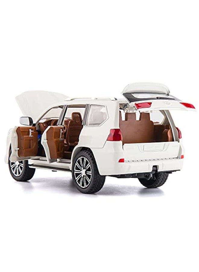 Kids Boy and Girl 1/24 Lexus 570 Off-Road in Luxury SUV Model Car Toy (White) - Image 2